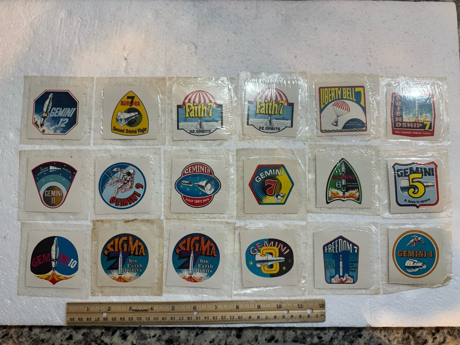 Lot Of 21 - Vintage 1960’s Kelloggs NASA Stickers - Unopened