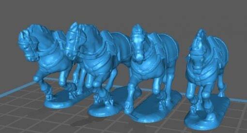 Fr1 French heavy horse charging Resin 28mm Minis