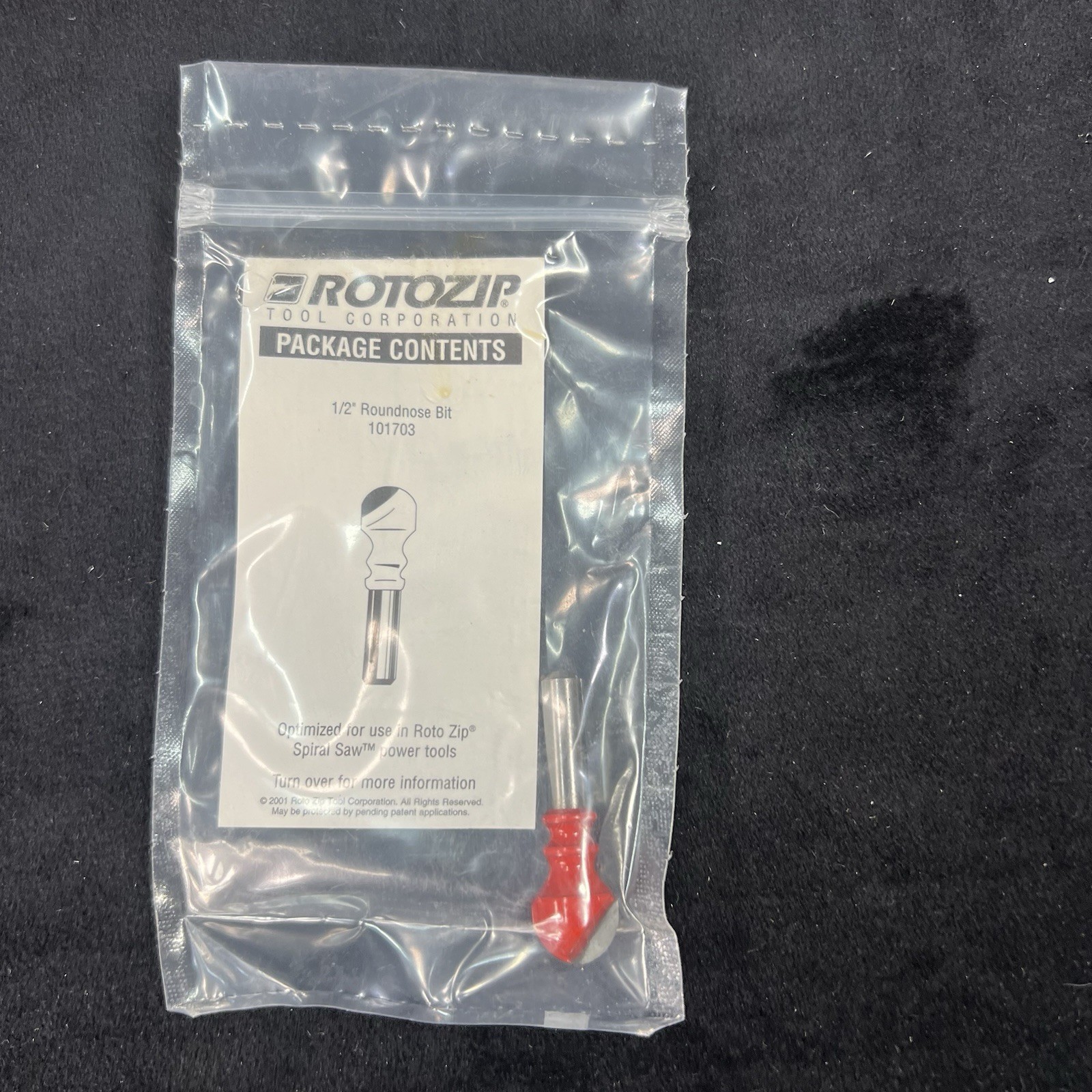 RotoZip 1/4” Cove/Roundover Router Bit 101478 NEW Unopened Package