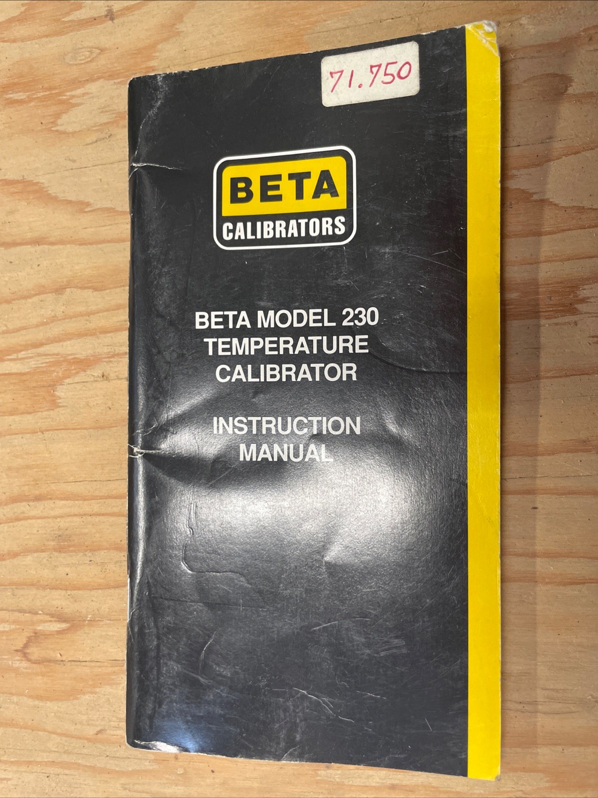 Beta / Model 230 Temperature Calibrator Manual - ORIGINAL