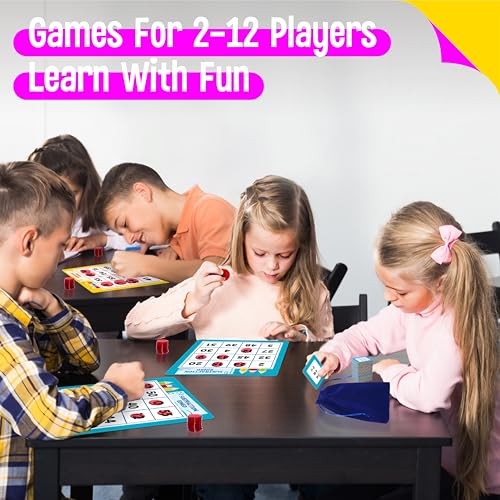 360 Math Problems - 2 Educational Board Addition & Subtraction Bingo Game