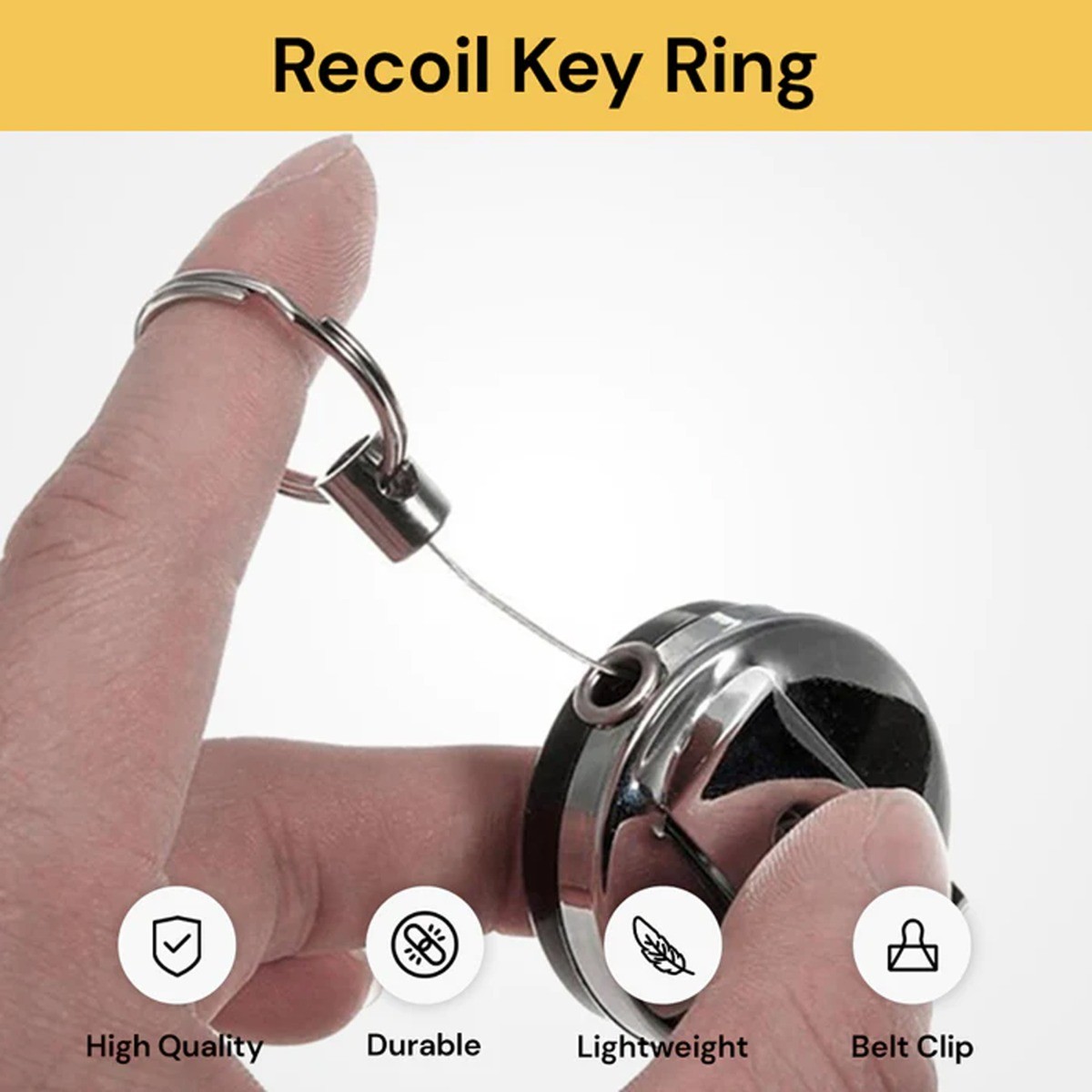 Retractable Recoil Key Ring