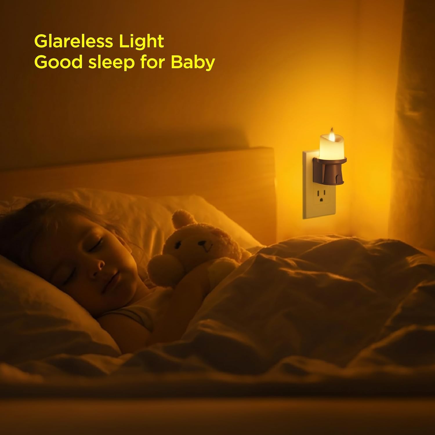 2-in-1 Plug in Night Light (2 Pack) - Dusk to Dawn Sensor OR Remote Control