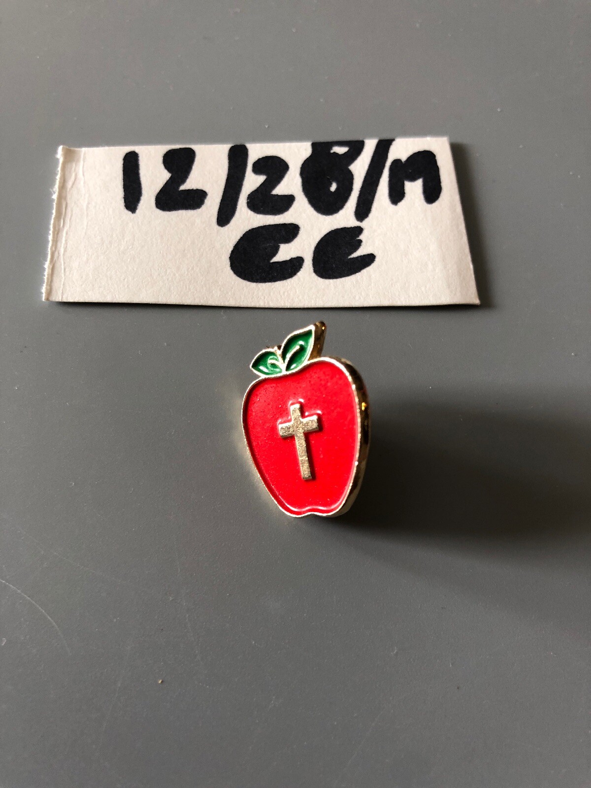 Vintage Apple With Cross Pin