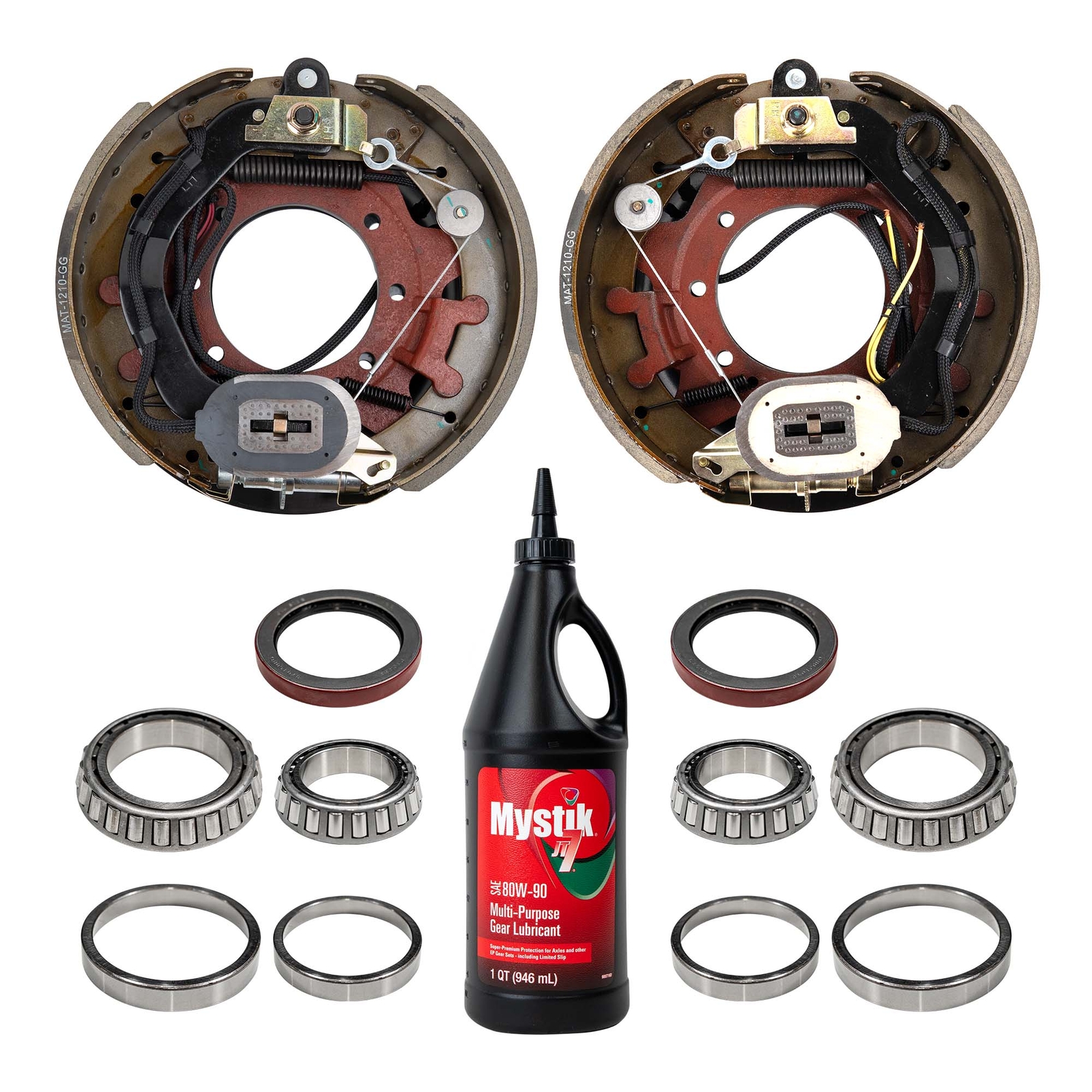 10000 lb Trailer Axle Electric Brake Complete Replacement Kit - 12.25" x 3.375"