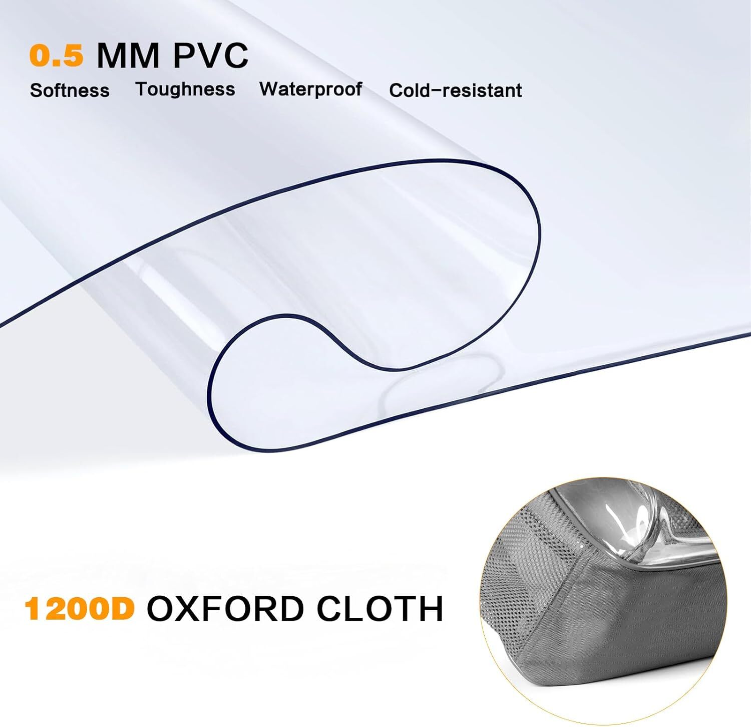 PAMANO Clear Backpack, Heavy Duty Transparent Backpack with Reinforced Grey