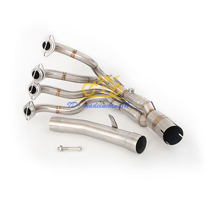 Motorcycle Exhaust Front Mid Connect Pipe For Kawasaki Ninja ZX6R ZX636 2009-23