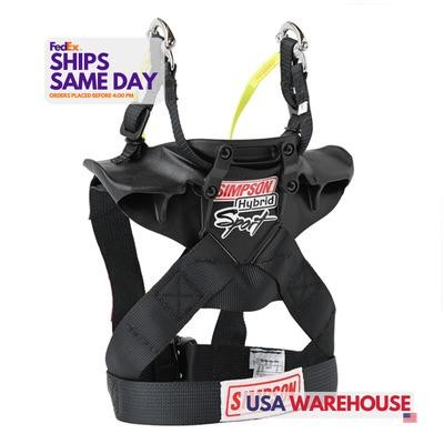 Simpson Safety HSXLG11, Kit Black Plastic Hybrid Sport X-Large W/ Sliding Tether
