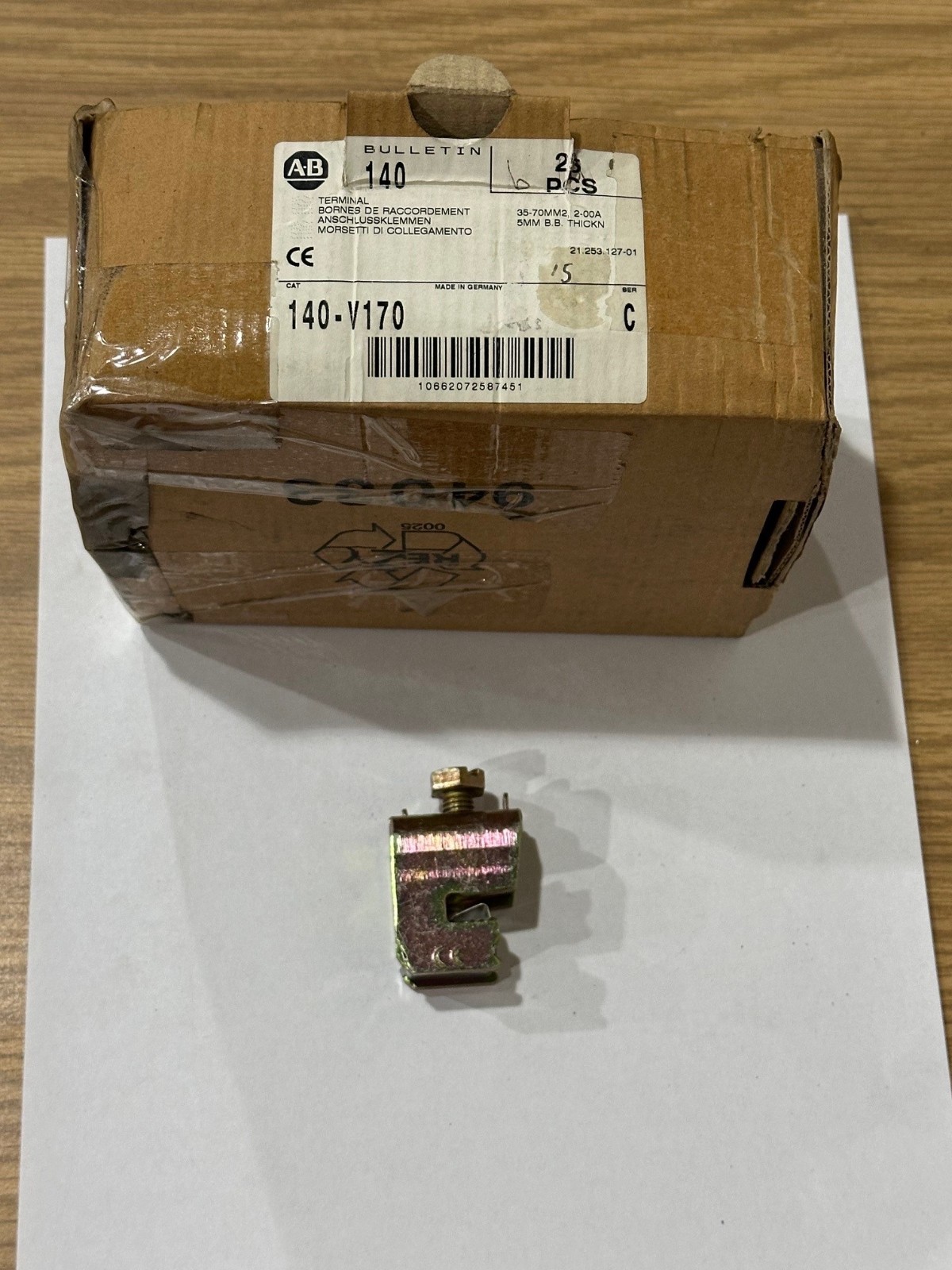 ALLEN BRADLEY  140-V170 SUPPLY TERMINAL  35-70MM2  (LOT OF 6 PCS)  *NEW IN BOX*