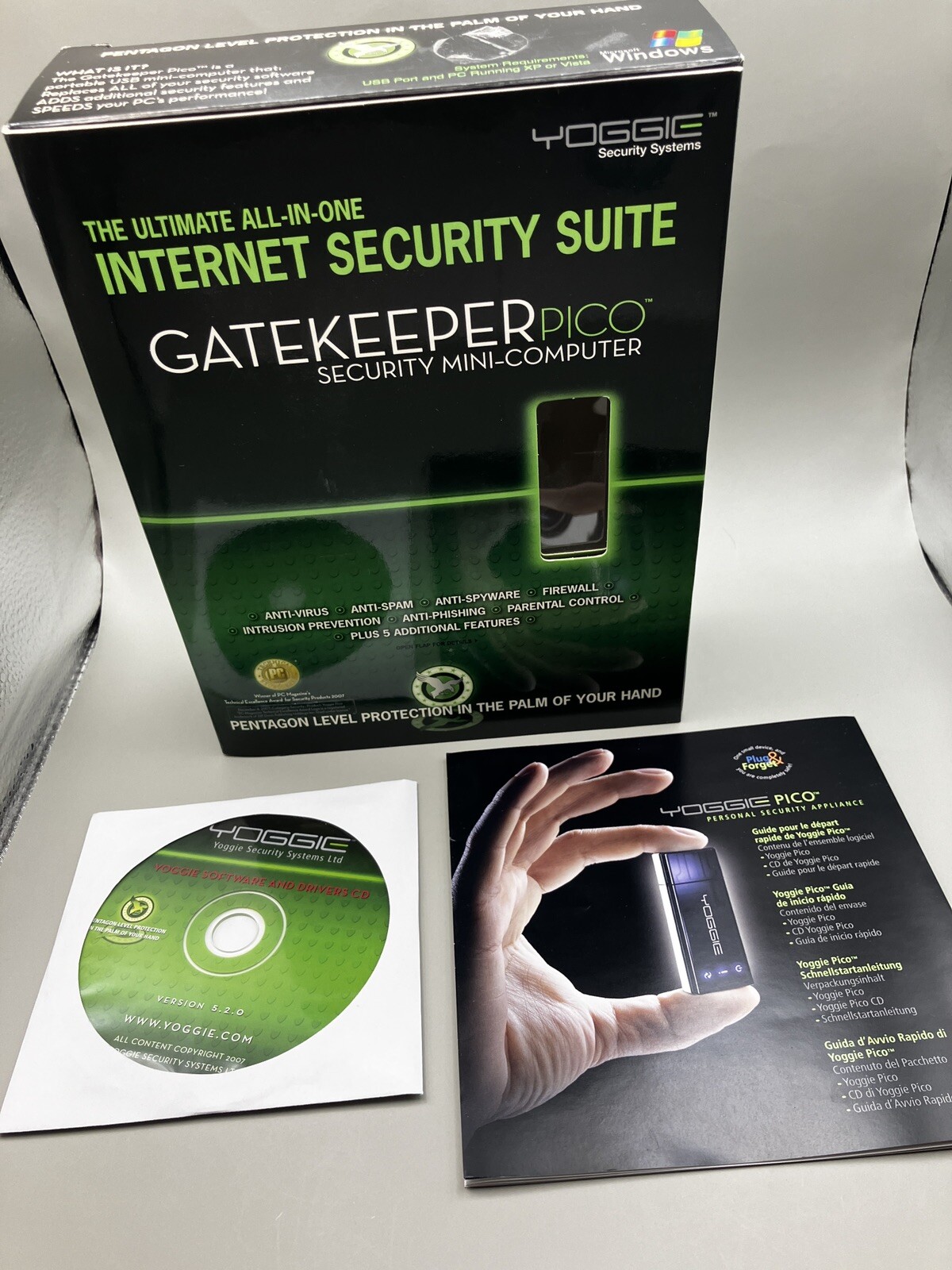 personal internet security portable USB 2007 Yoggie security for Window preowned