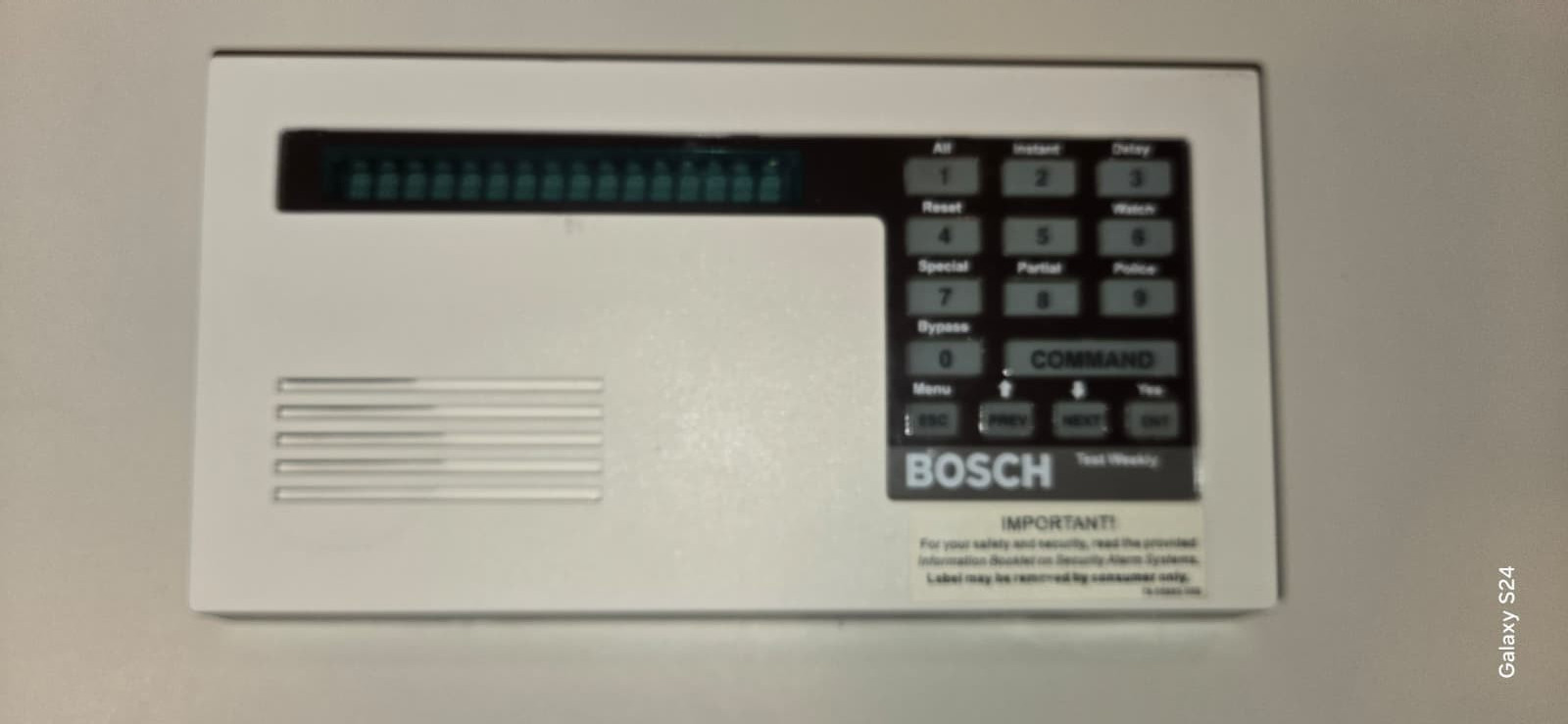 Bosch Radionics D1255 Alpha Arm Disarm Keypad - Working