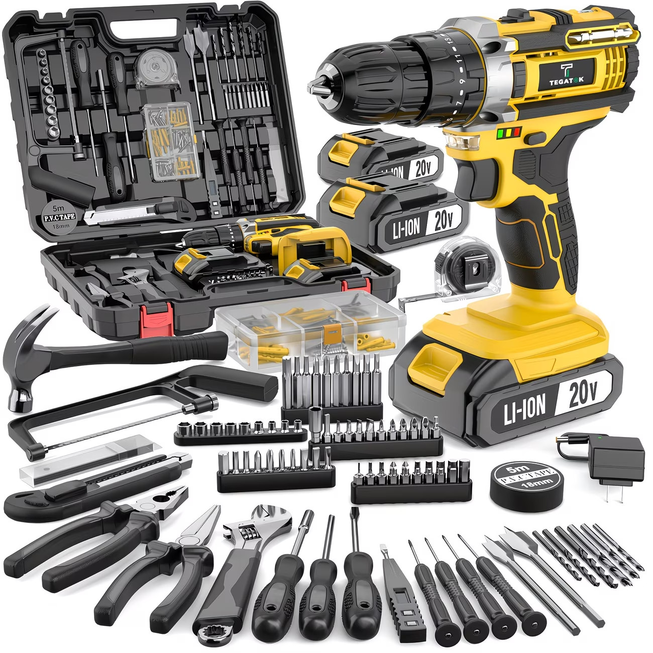 Electric Drill ToolBox Set | Cordless Rechargeable Electric Drill Tool Set