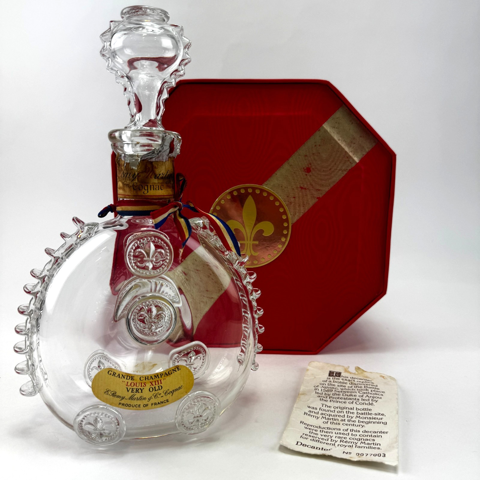 Remy Martin Louis XIII "Very Old" Crystal Cognac Decanter with Case and Number