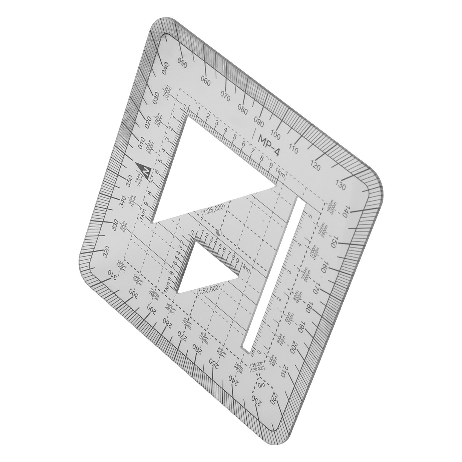 10 x 10cm Grid Protractor for Efficient Map Navigation and Measurement
