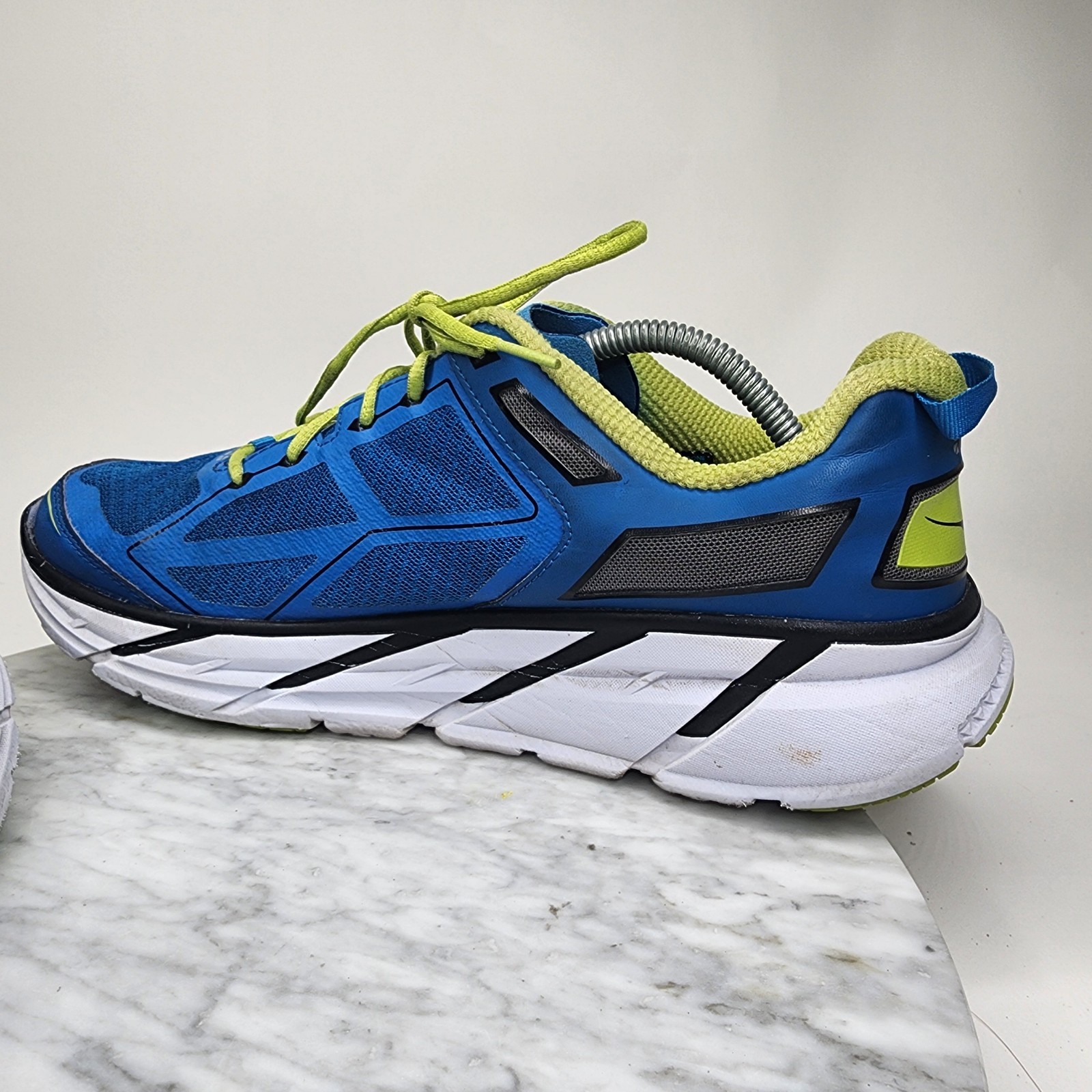 Hoka One One Clifton 1 Blue Citrus Running Comfort Shoes Mens Size 11.5 1101943