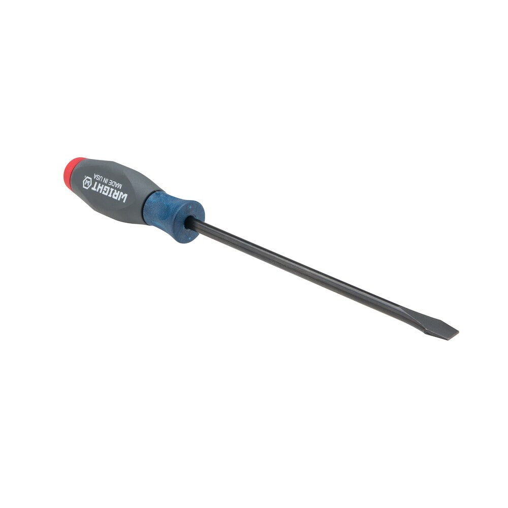 Wright 9154 Slotted Screwdriver Cushion Grip Round Shank 5/16" Tip 10-7/8"