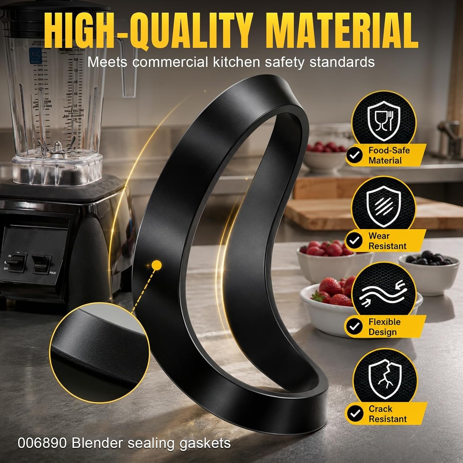 Universal Blender Gasket Replacement (5-Pack) for Leak-Proof Sealing