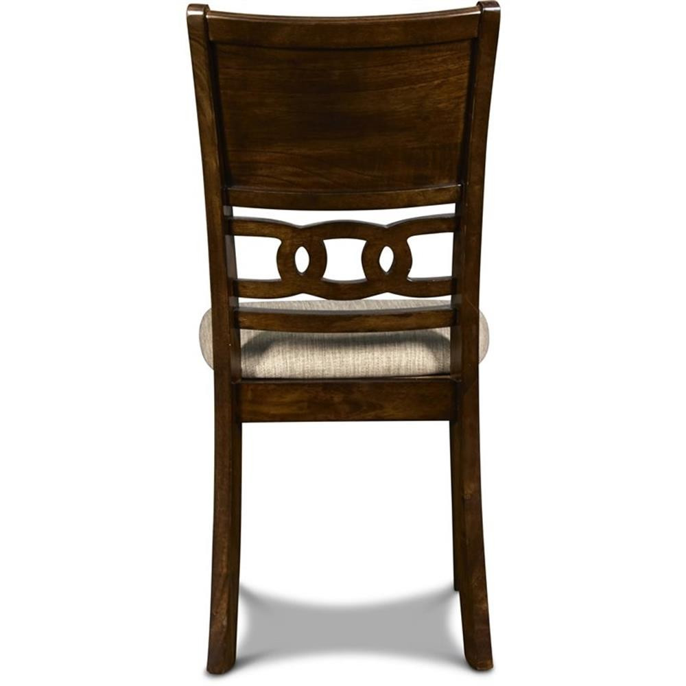 Pemberly Row Solid Wood 5-Piece Round Dining Set in Cherry Brown