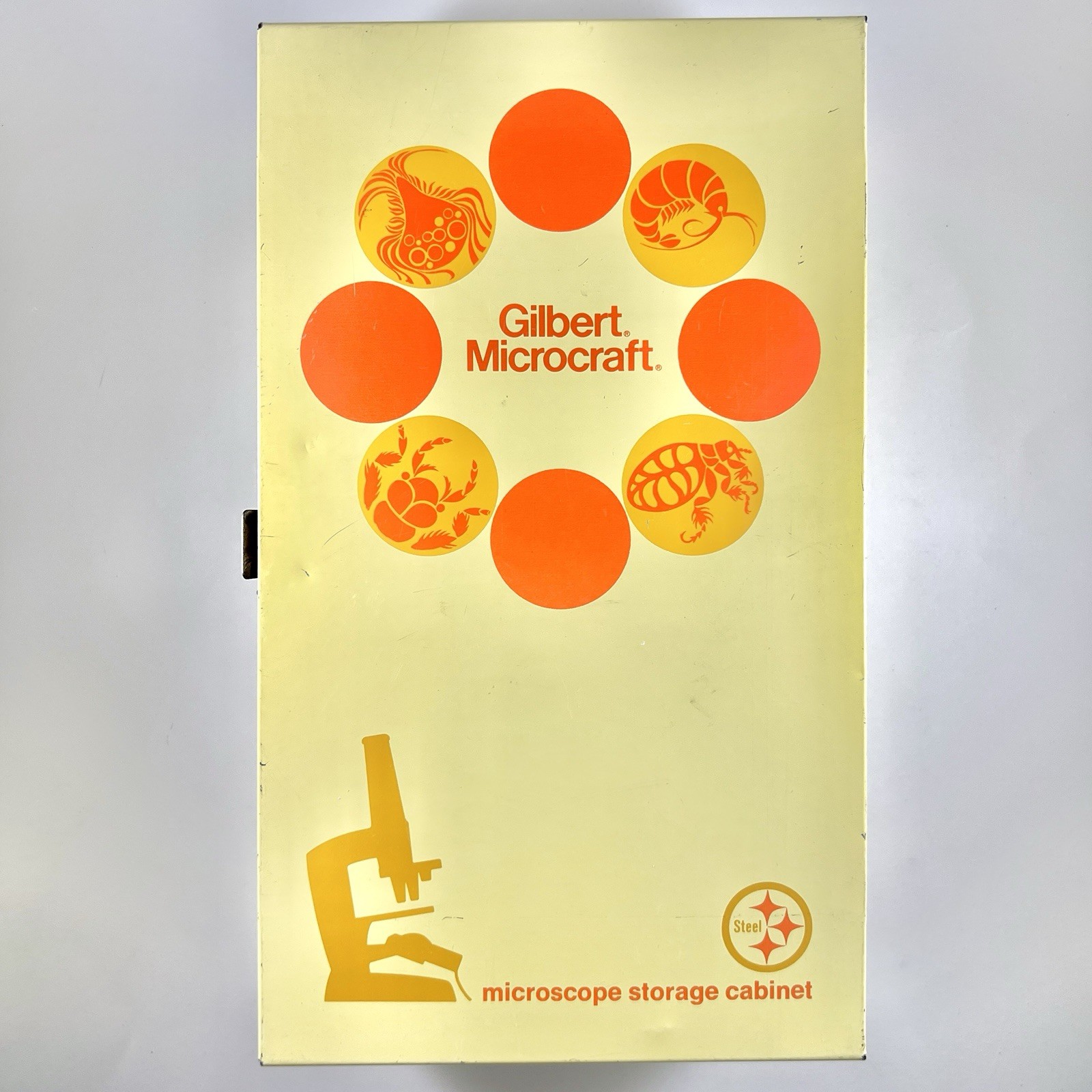 1970s Sears Microscope Prepared Slides & Gilbert Microcraft Cabinet Case Lot