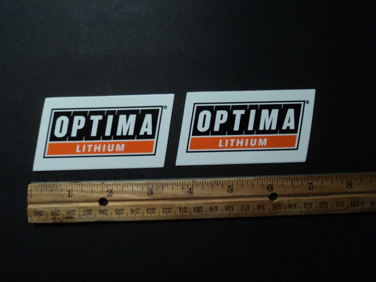 Lot of 2 Optima Batteries Racing Decals Stickers NASCAR NHRA Off Road