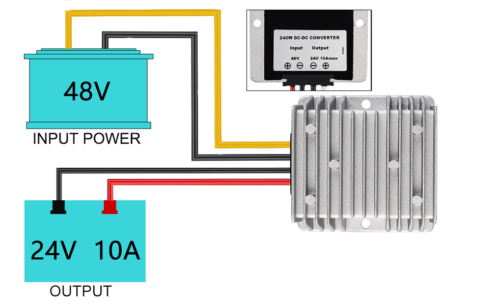 DC 48V to 24V 10A 240W Power Regulator Converter Transformer Step Down Module