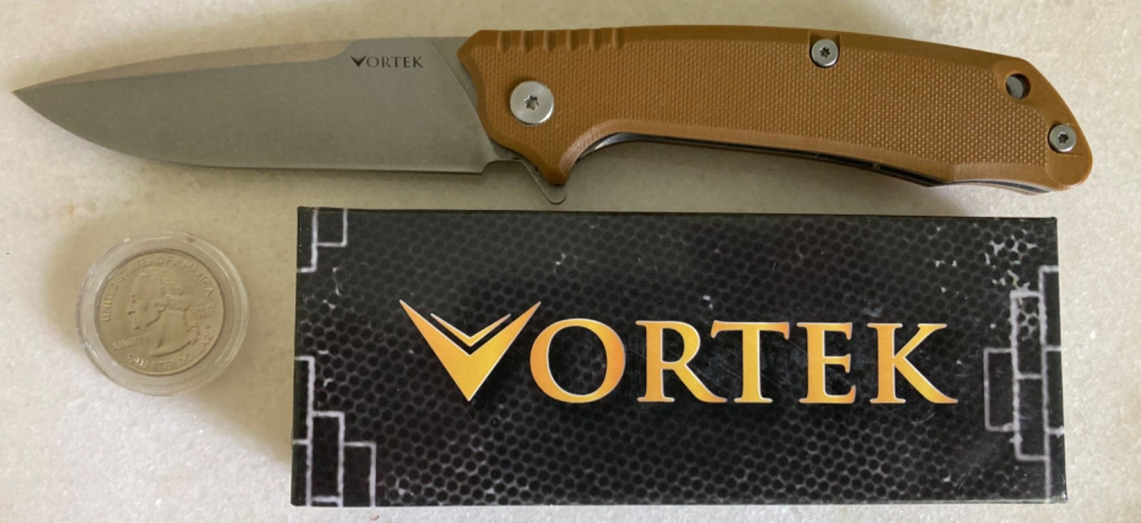 NEW EDC VORTEX ROVER FLIPPER POCKET KNIFE 3.5” PLAIN DROP POINT BLADE NIB CLIP