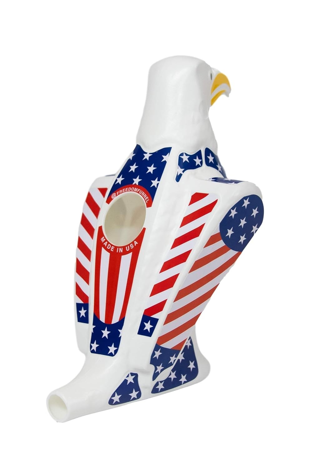 – American Flag Beer Bong with Bald Eagle – Patriotic Red, white and blue