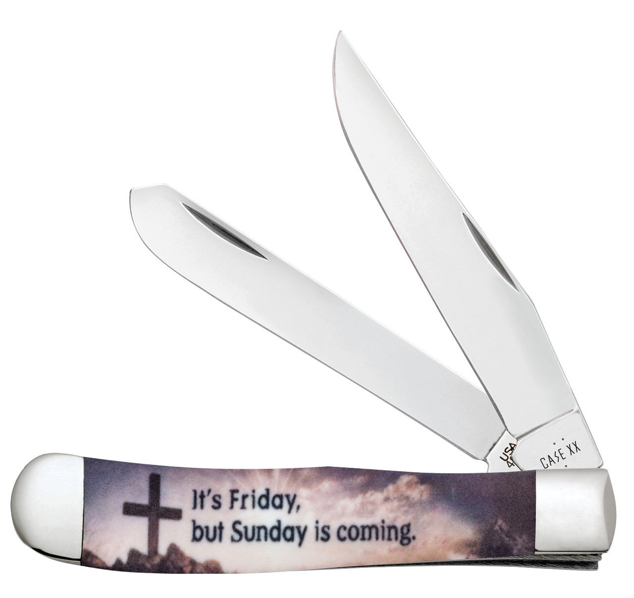 Case xx Knives Trapper Easter HE IS RISEN! 13361 Stainless 1/350 Pocket Knife