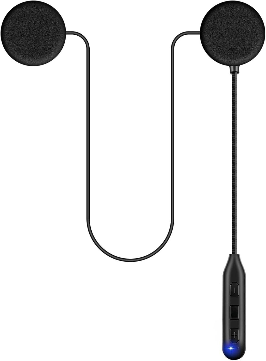Motorcycle Helmet Bluetooth Headset - 50 Hours, Waterproof, Easy Install