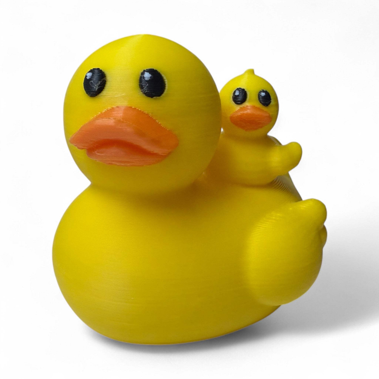 Mom Duck with Baby – 3D-Printed Mother Duck with Duckling on Her Back