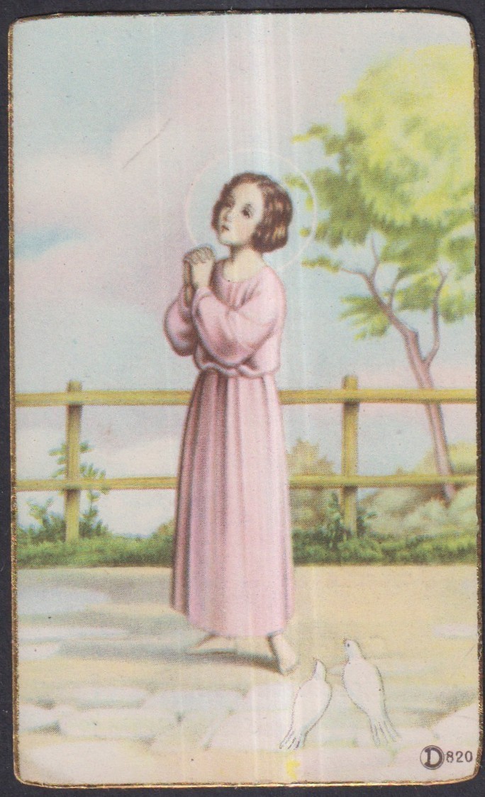 Holy card antique de Jesus Niño santino image pieuses estampa