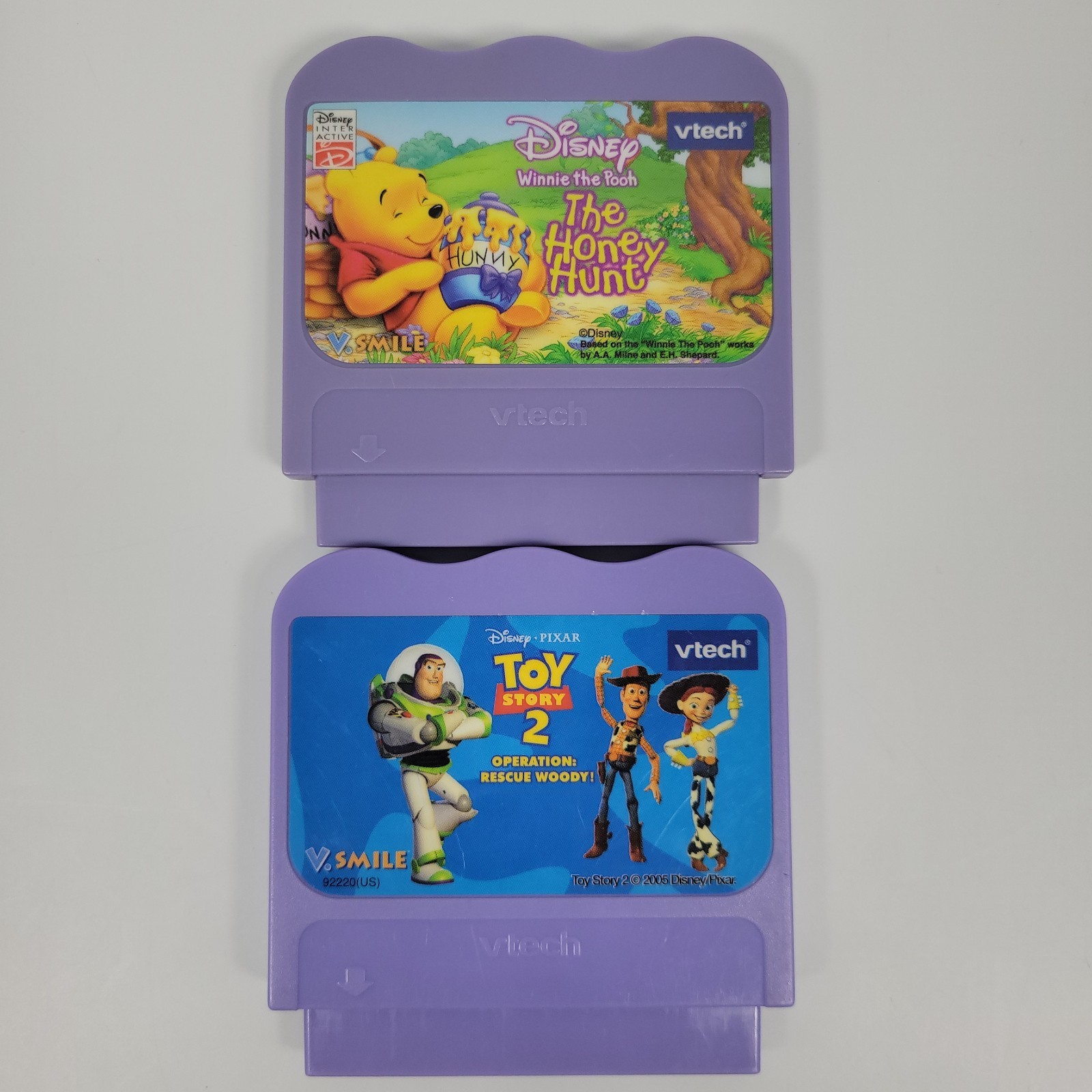 VTech VSmile Game Lot Winnie The Pooh Honey Hunt Toy Story 2 Rescue Woody Disney