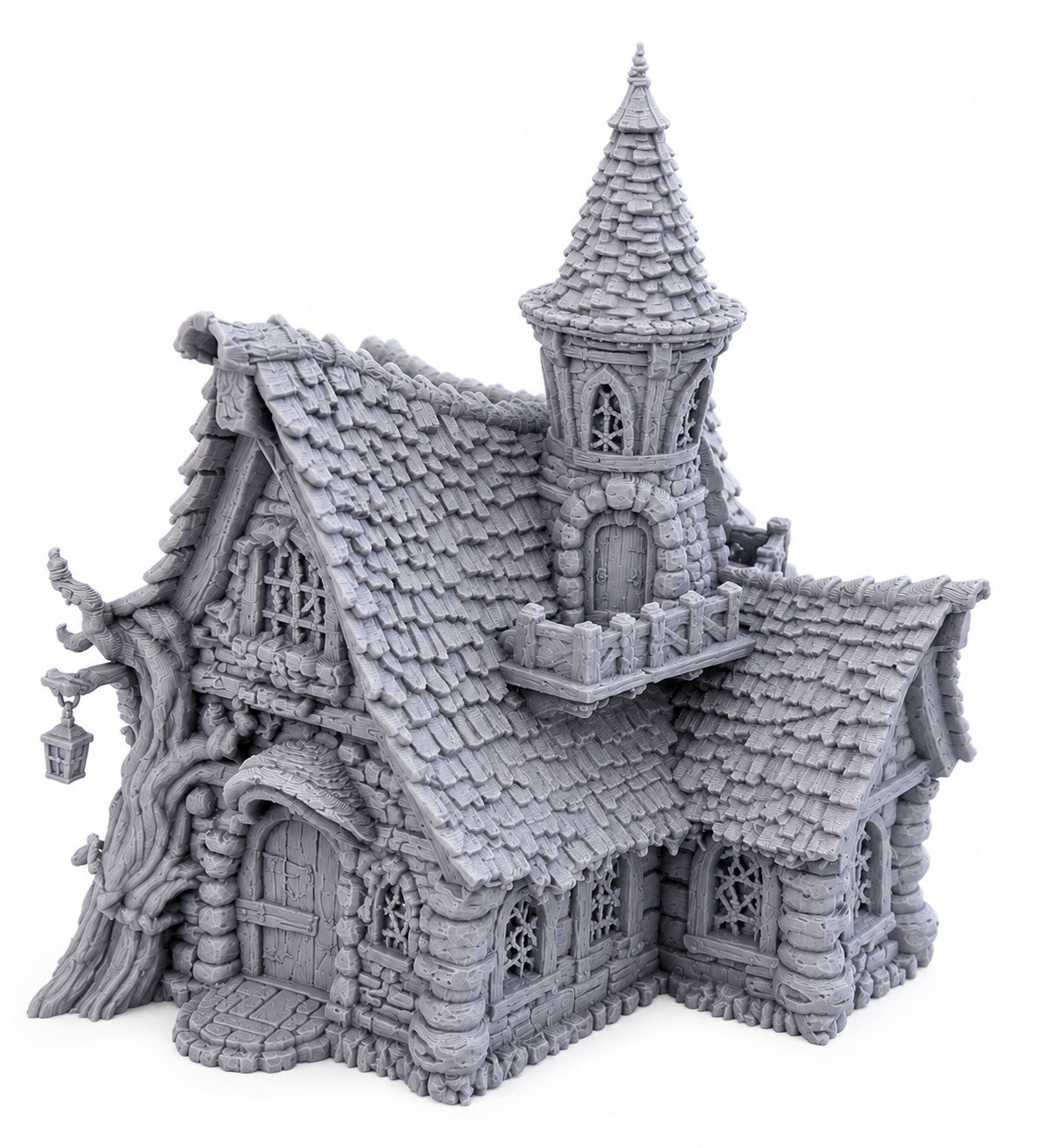 Miniature Painting Medieval Fantasy House Magical Cottage Vallejo DnD Scenery