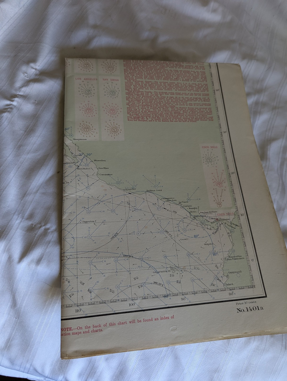 Pilot Chart Upper Air - North Pacific Ocean March 1935 Interwar No.1401a