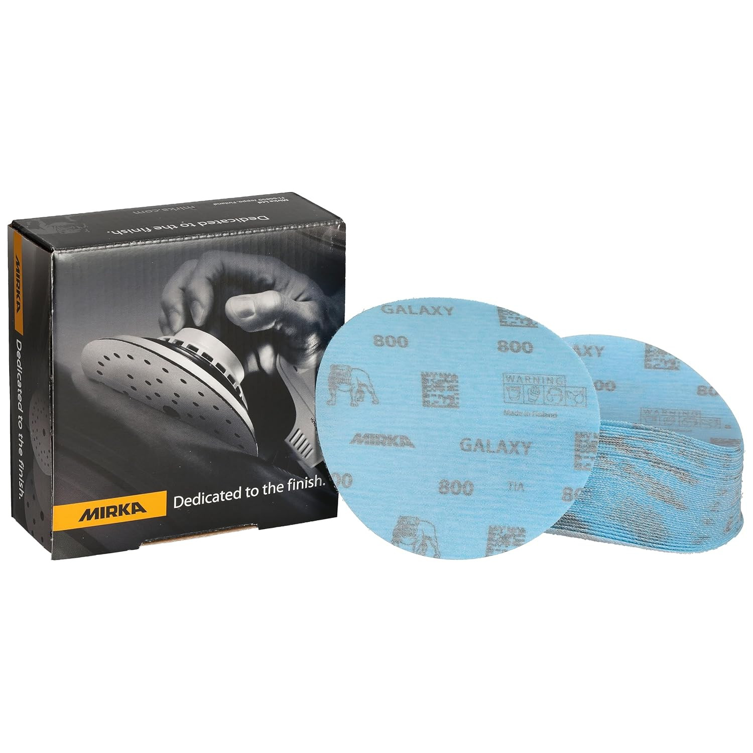 Galaxysandpaper 5 Inch (125Mm) - Grit 800, 50 Discs/Pack - Hook & Loop - Premium
