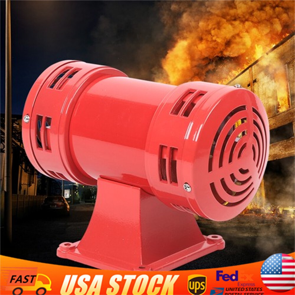 110 VOLT INDUSTRIAL AIR RAID HORN TYPE LOUD 140dB AIR RAID SOUND SIREN ALARM NEW