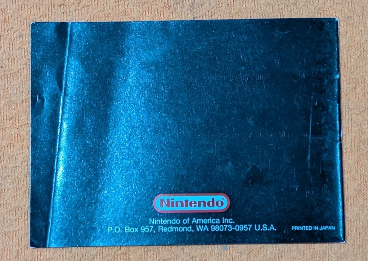 Baseball Original Nintendo Gameboy Instruction Manual Only