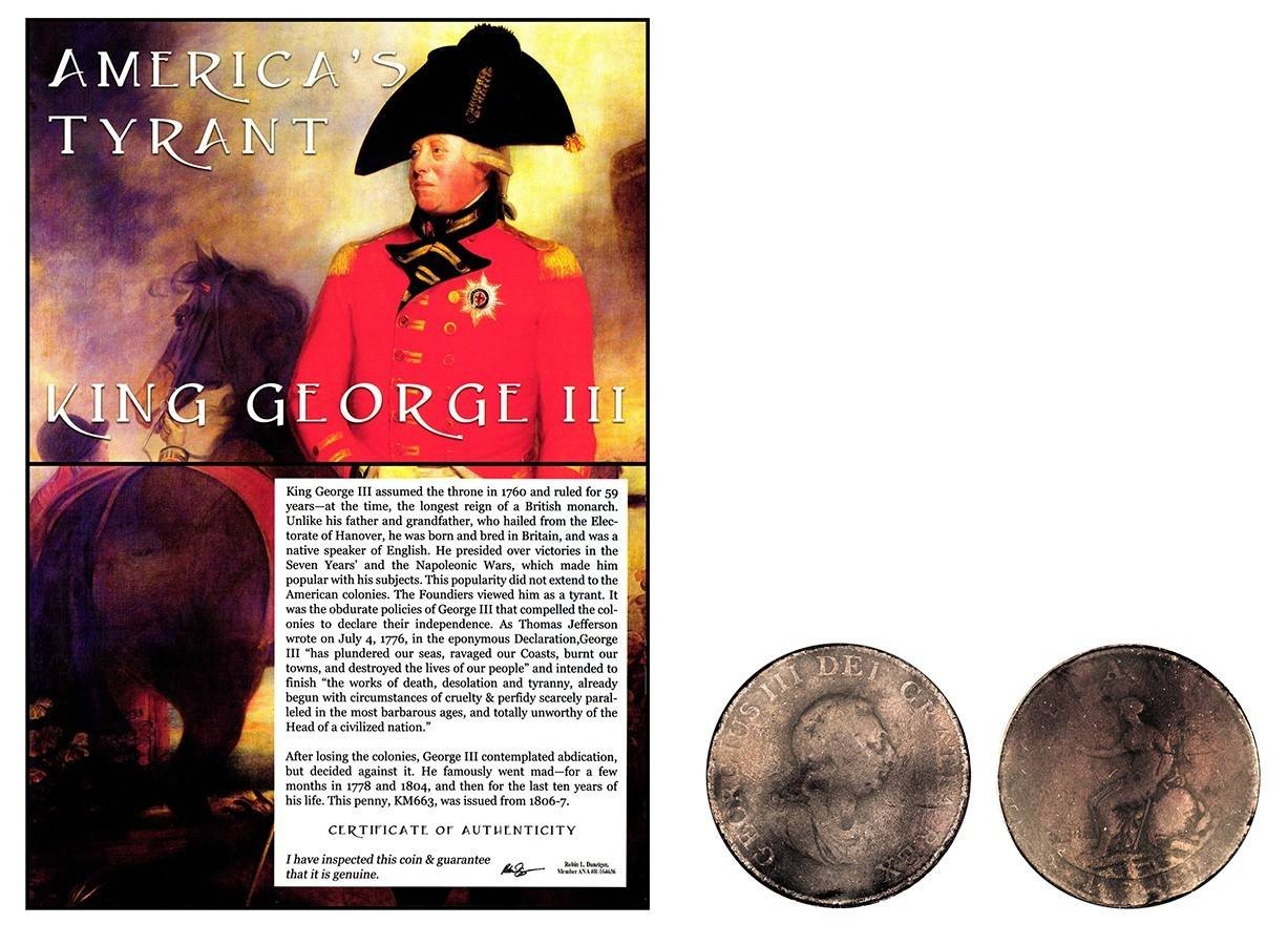 King George III: America's Tyrant Album, w/ COA