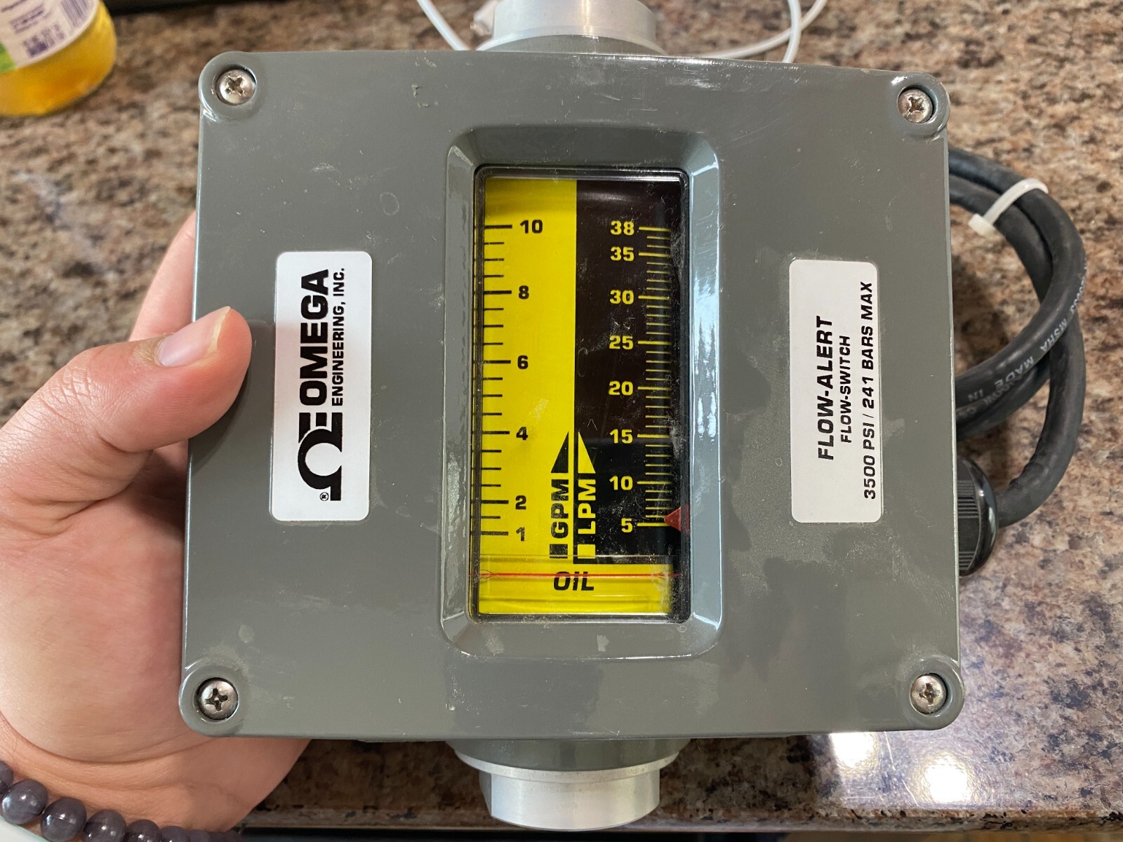 Omega Engineering Flow Alert Flow Switch FL-7609B 3500 PSI 241 Bars Max (18008)