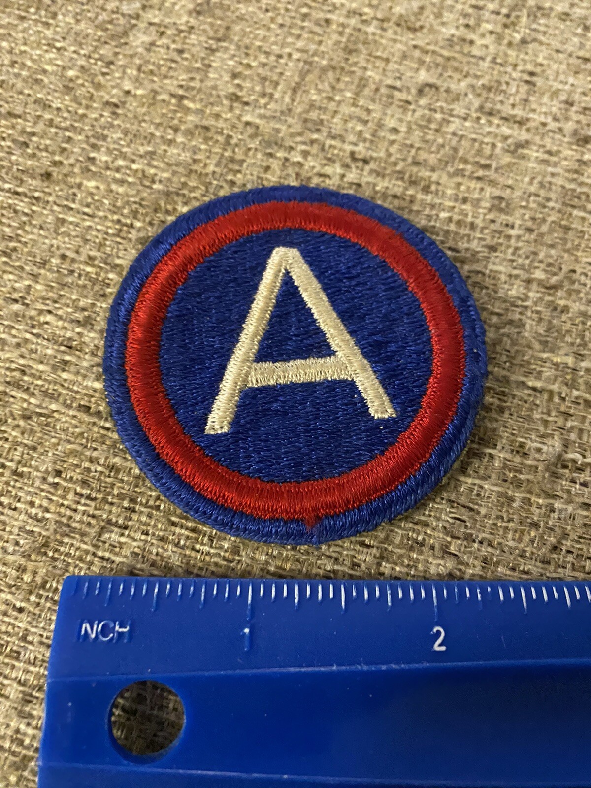 WWII US Army 3rd Army Patch - Patton White A INV8905