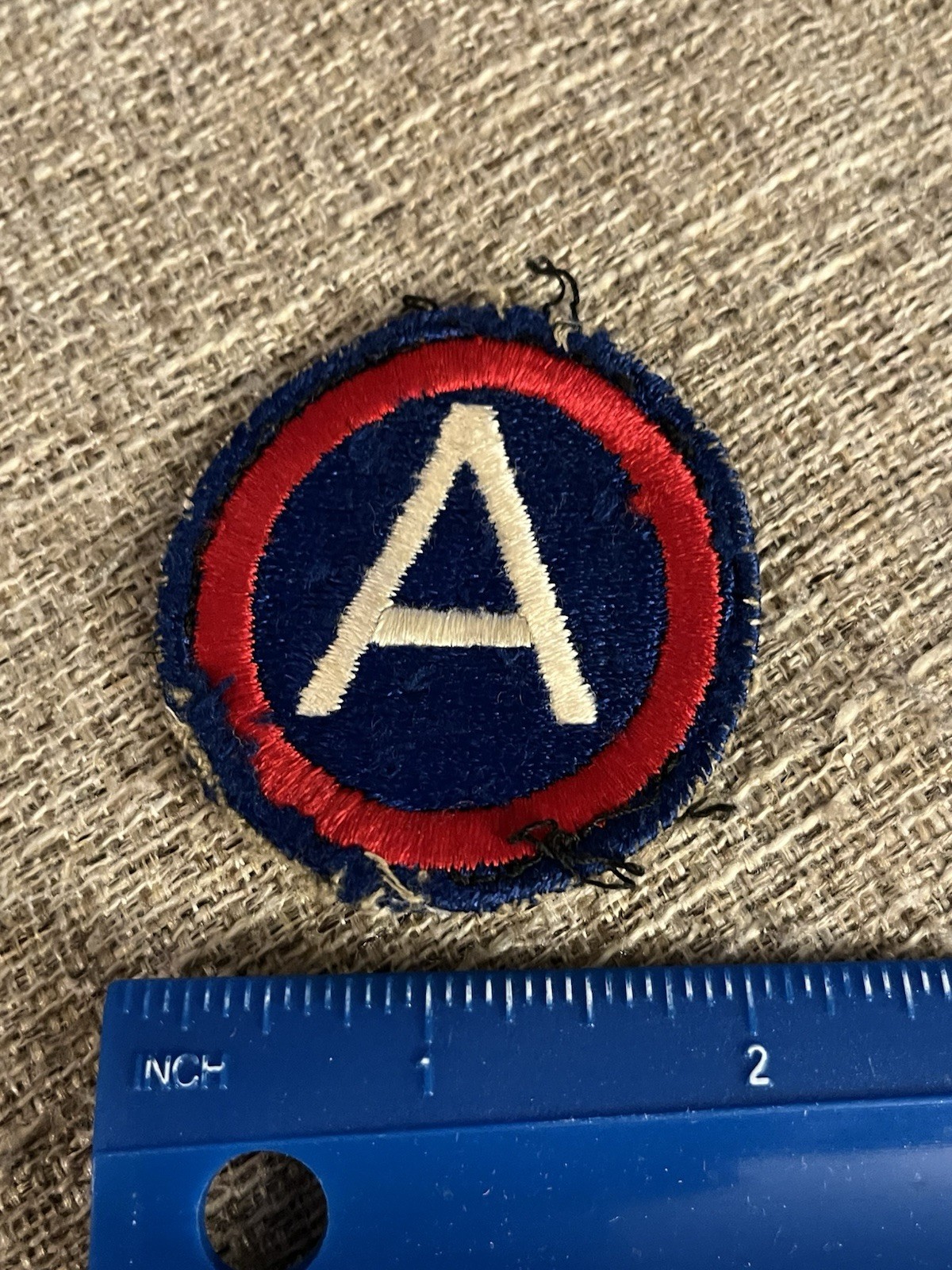 WWII US Army 3rd Army Patch - Patton White A INV11944