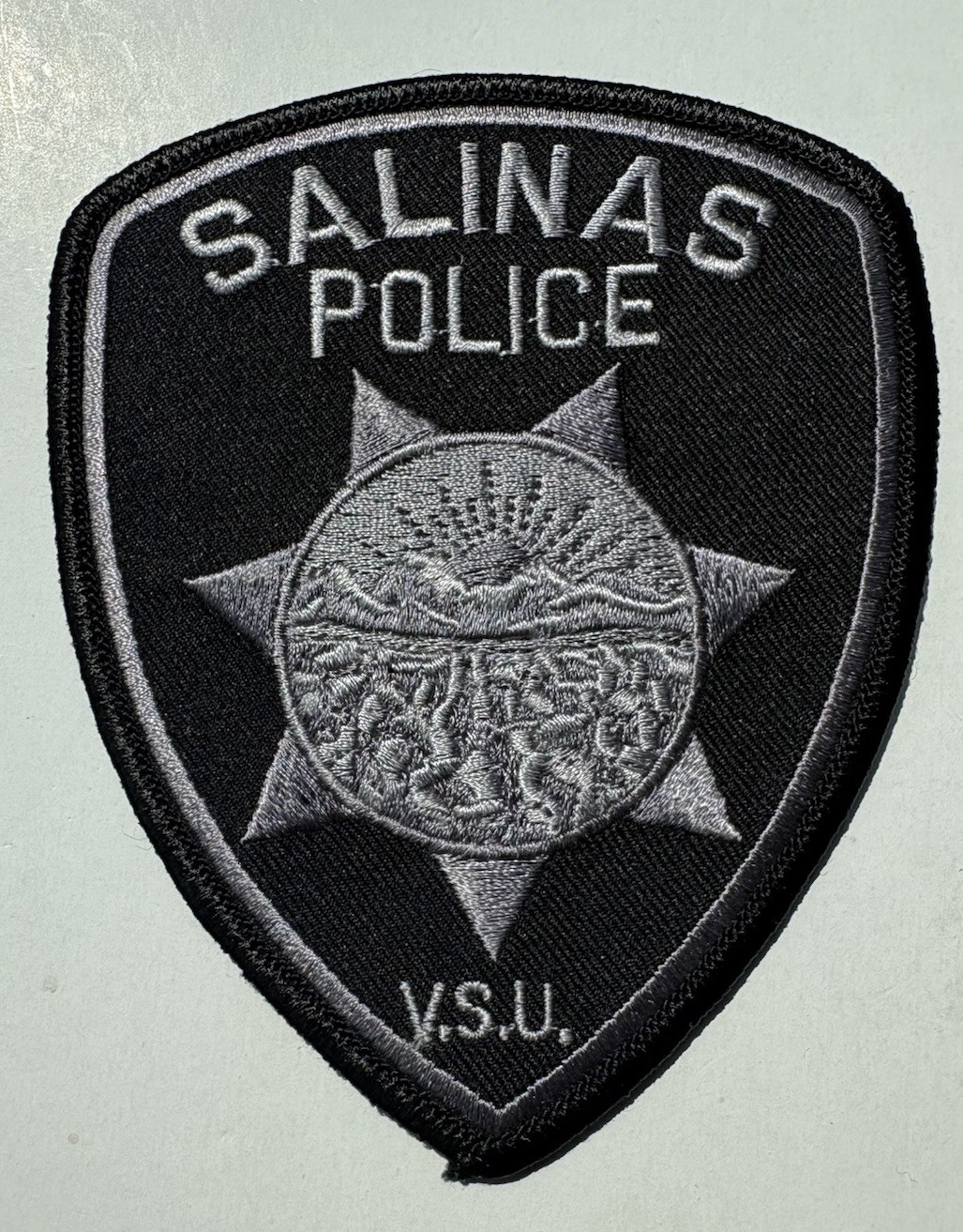 Salinas California Police Violence Suppression Unit VSU Patch ~ Black