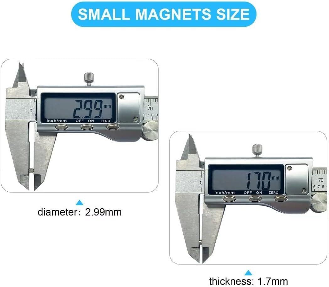 200Pcs Small Magnets, 3X2 Mm Mini Tiny round Magnet, Micro Neodymium Magnets ...