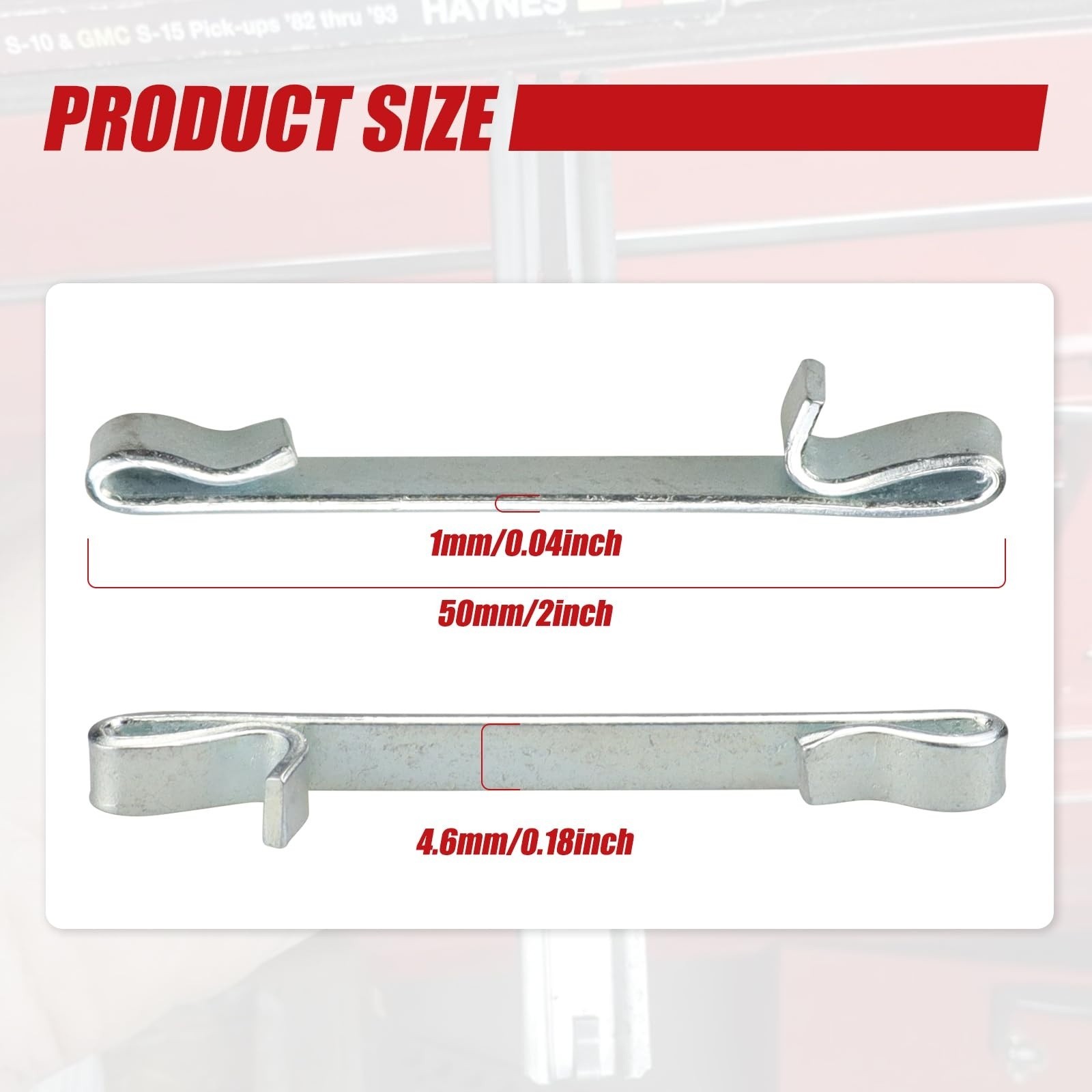 4 Pcs Early 2 Inches Double Loop Style Tool Box Drawer Slide Retaining Keeper US