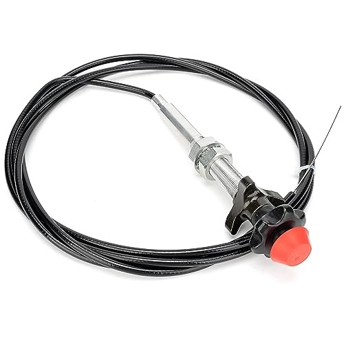 55204 Control Cables with 2 in Black Knob, Locking Throttle Cable Replacement