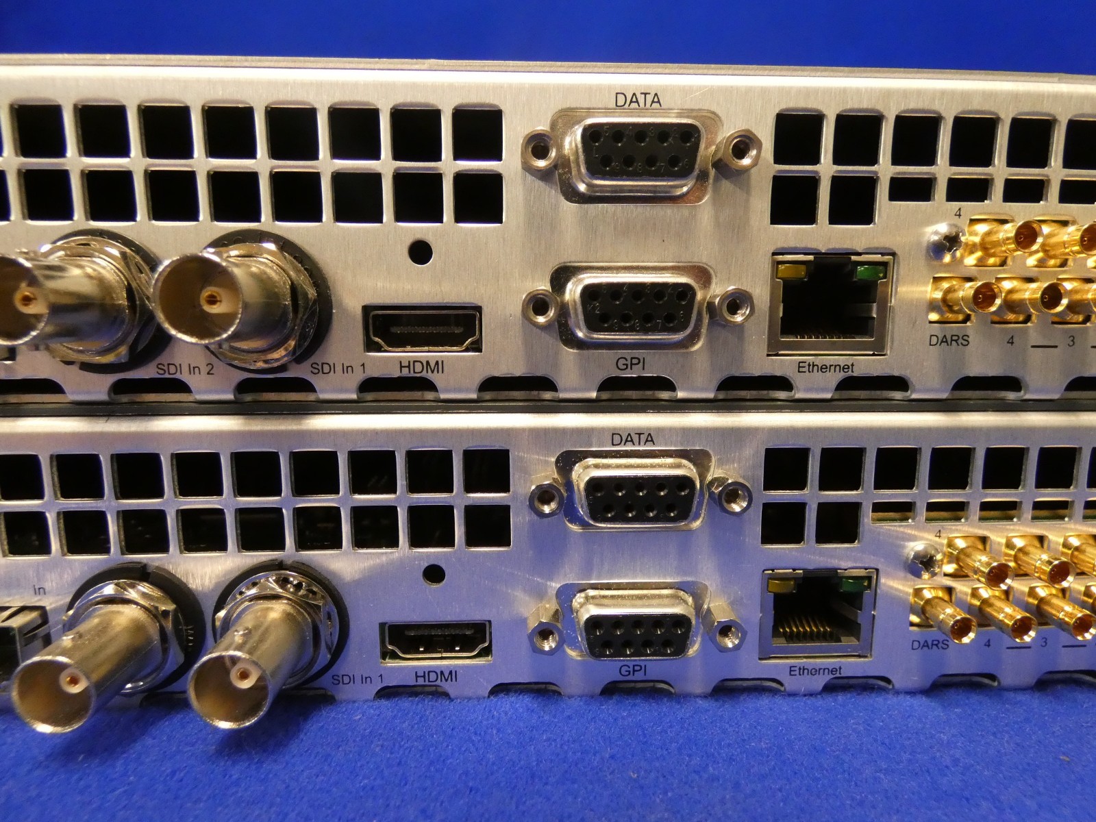Harris X50-AV-2PS Frame Synchronizer QTY 2 for PARTS/Broken Knobs (one w/Fiber)