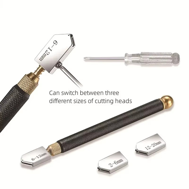 Professional Straight Head Oil Glass Cutter Tile Cutting Tool Kit