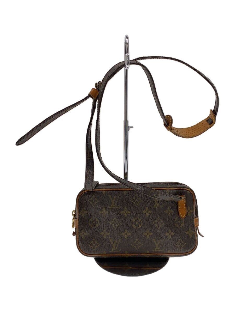 LOUIS VUITTON Shoulder Bag Pochette Marley Bandoliere Monogram Canvas BRW Used