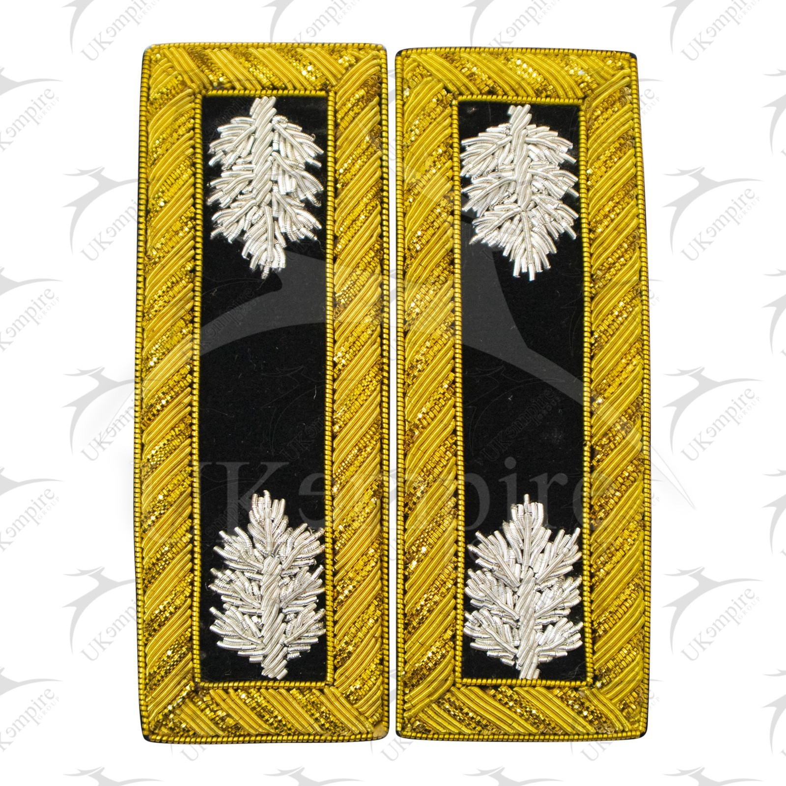 Civil War US Officer Shoulder Boards Lieutenant Colonel (Silver Oak Leaf)