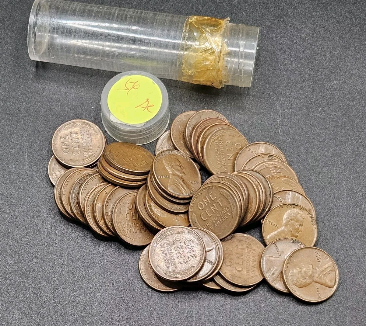1954 Lincoln Cent Roll (50 Coins) | AVERAGE CIRCULATED